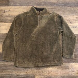True grit  green size  large Sherpa quarter zip